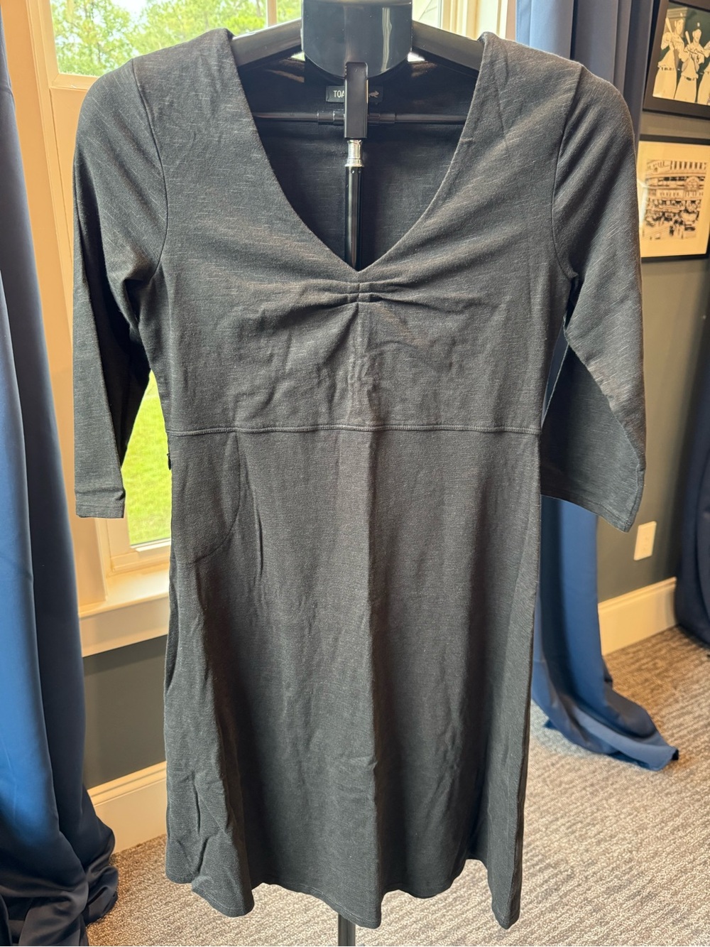 Toad&Co Rosalinda Dress Cotton Tencel 3/4 Sleeves Size Medium